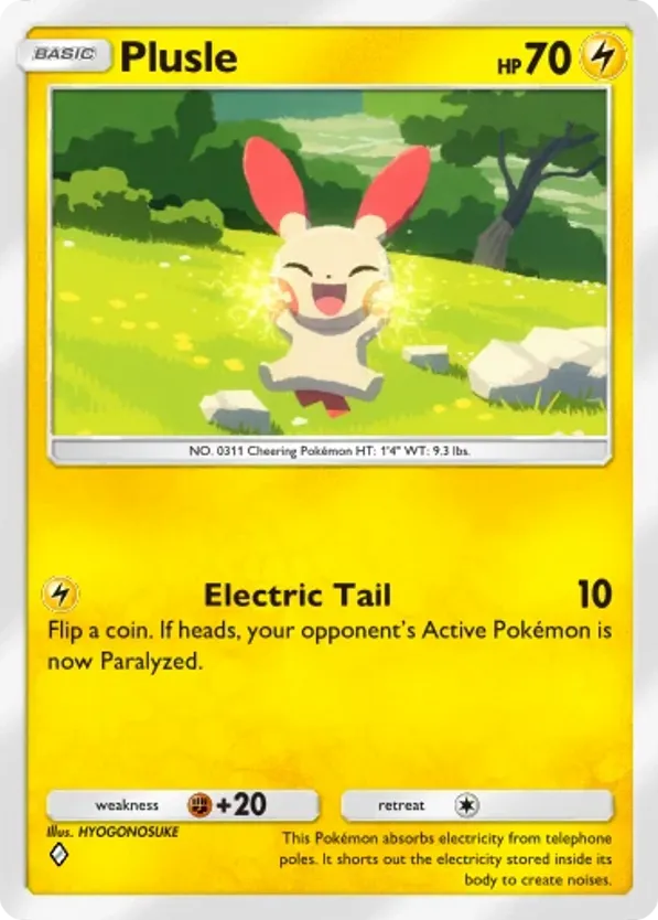 Plusle card front