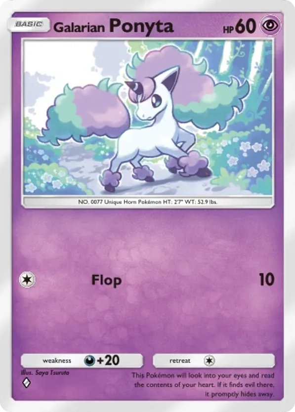 Galarian Ponyta card front