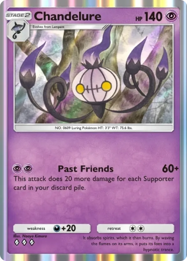 Chandelure card front