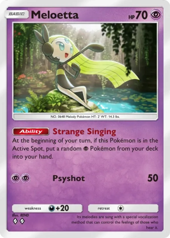 Meloetta card front