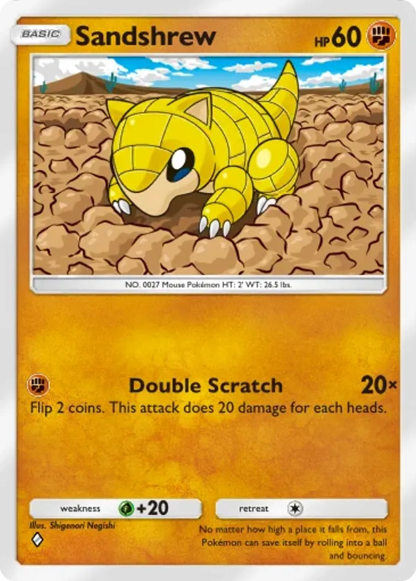 Sandshrew card front