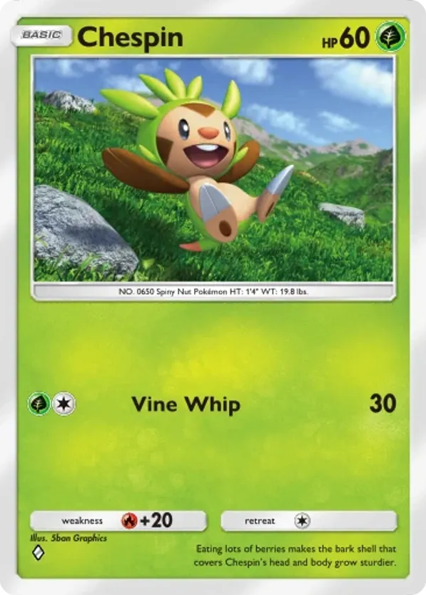 Chespin card front