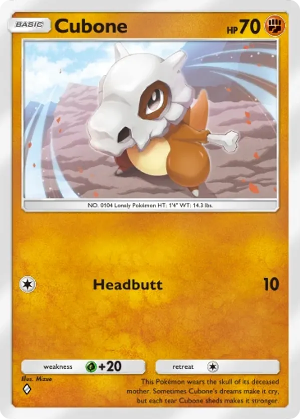 Cubone card front