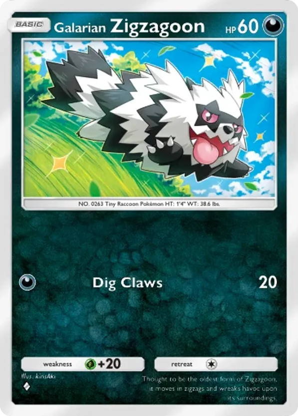 Galarian Zigzagoon card front