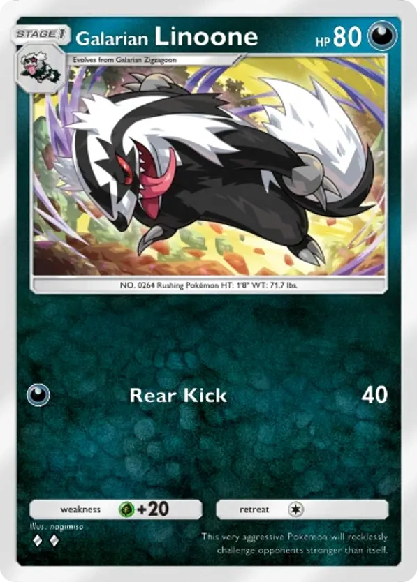 Galarian Linoone card front