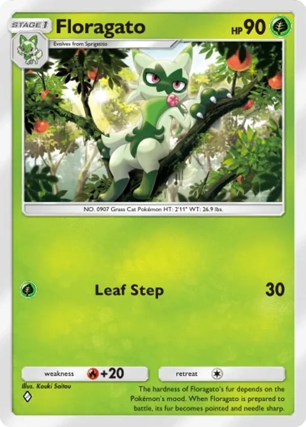 Floragato card front