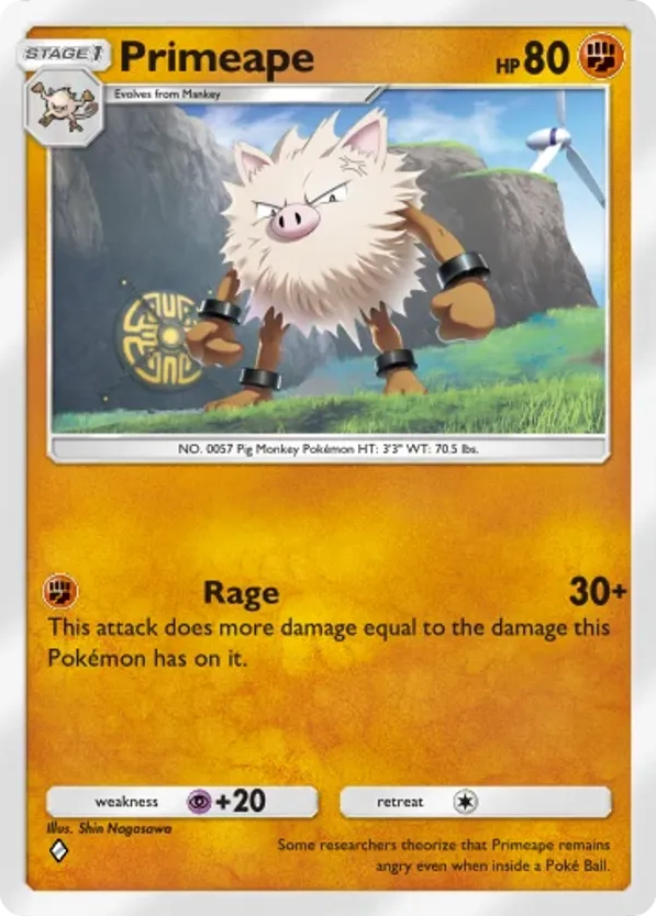 Primeape card front