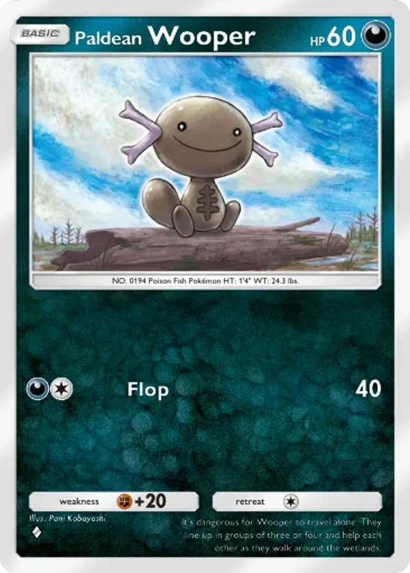 Paldean Wooper card front