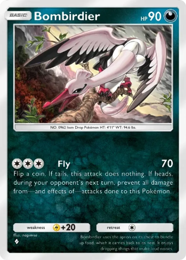 Bombirdier card front