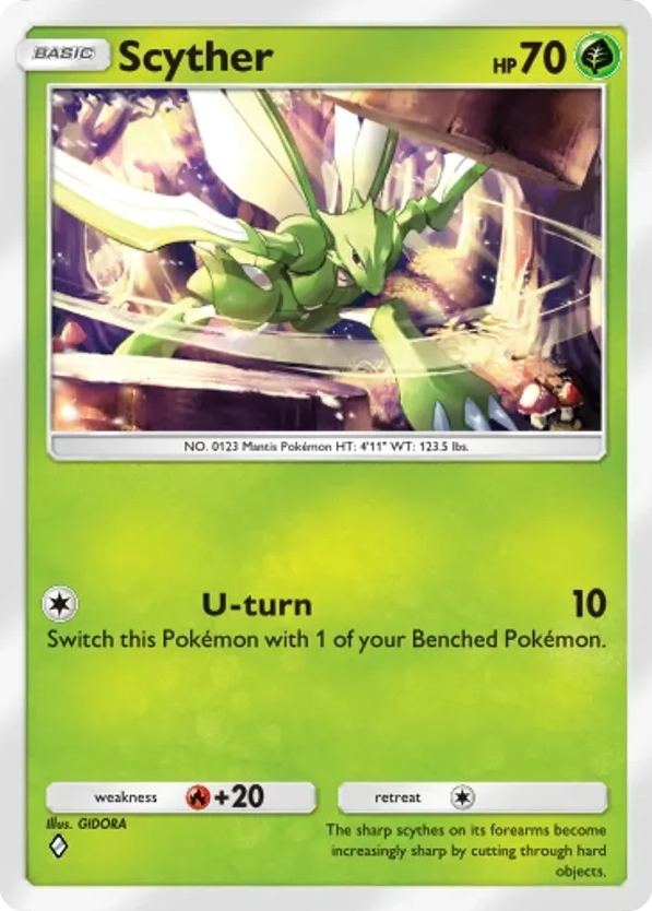 Scyther card front
