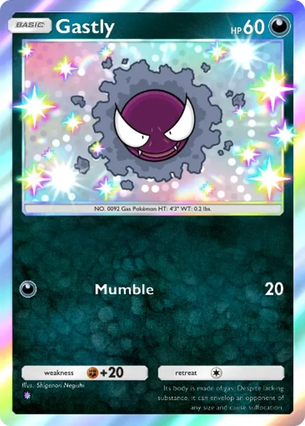 Gastly card front