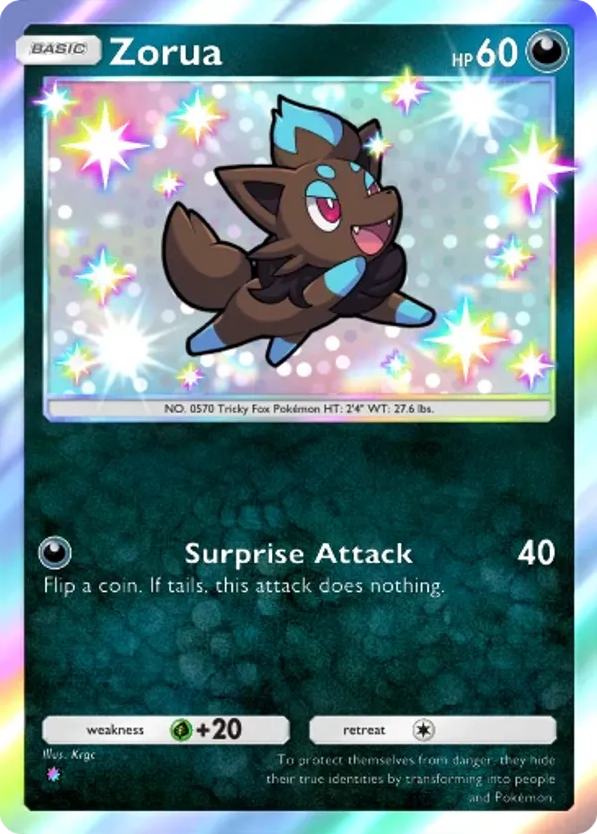 Zorua card front