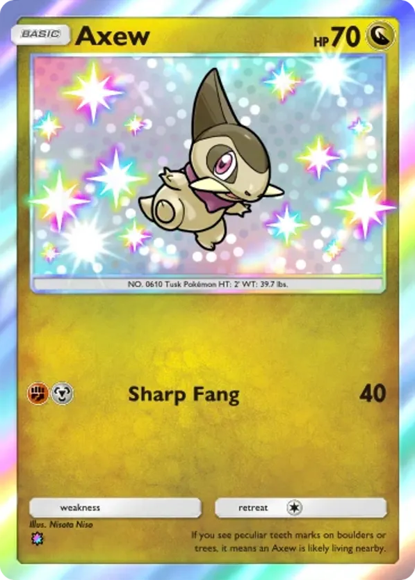Axew card front