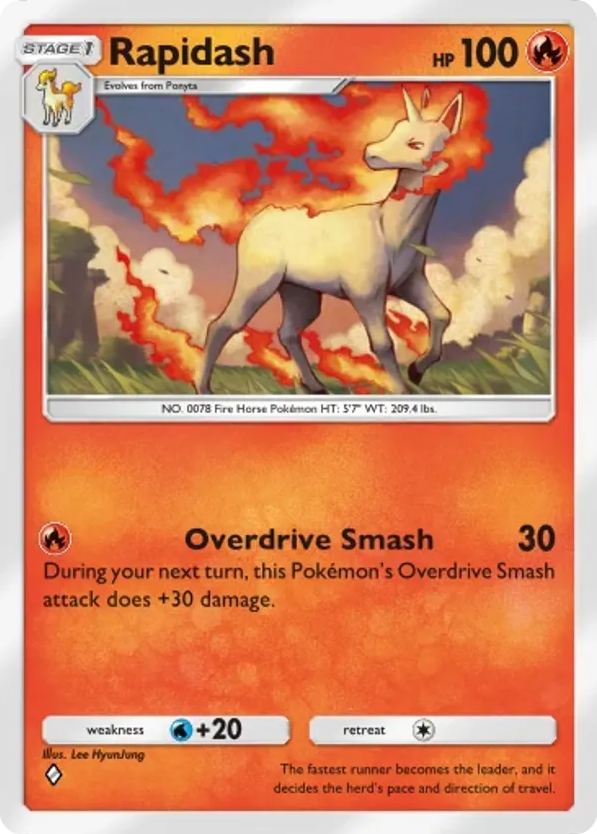 Rapidash card front