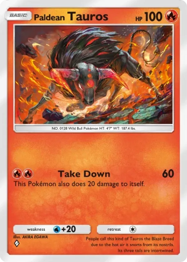 Paldean Tauros card front