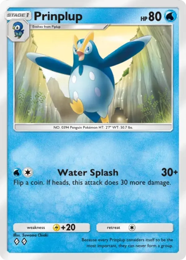 Prinplup card front