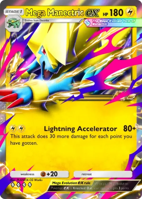 Mega Manectric ex card front