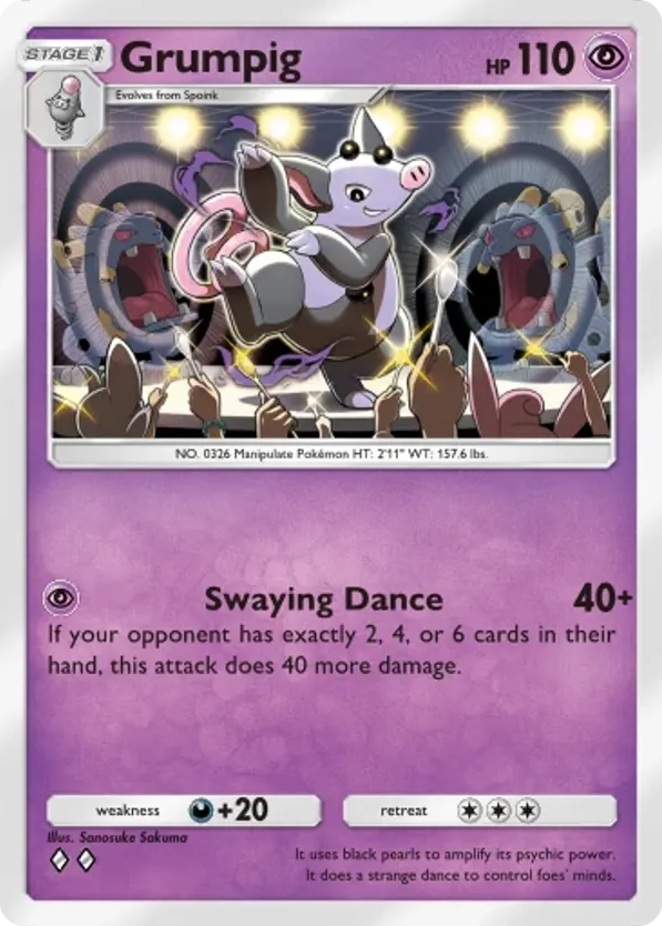 Grumpig card front