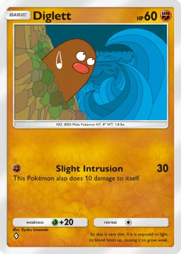 Diglett card front