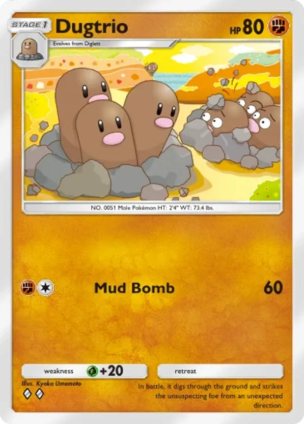 Dugtrio card front