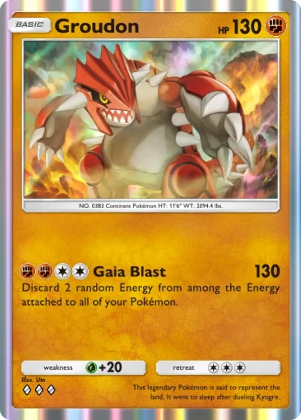 Groudon card front