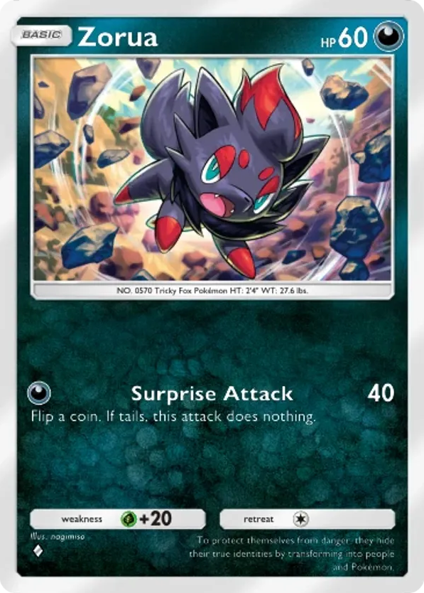 Zorua card front