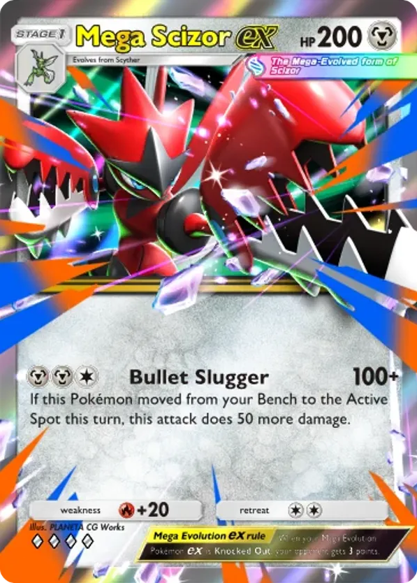 Mega Scizor ex card front