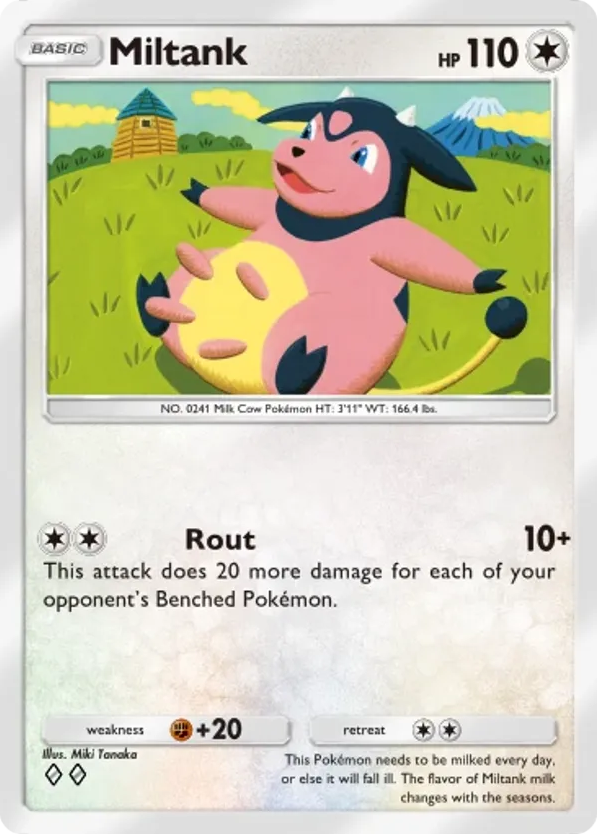 Miltank card front