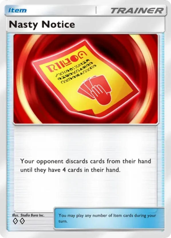 Nasty Notice card front