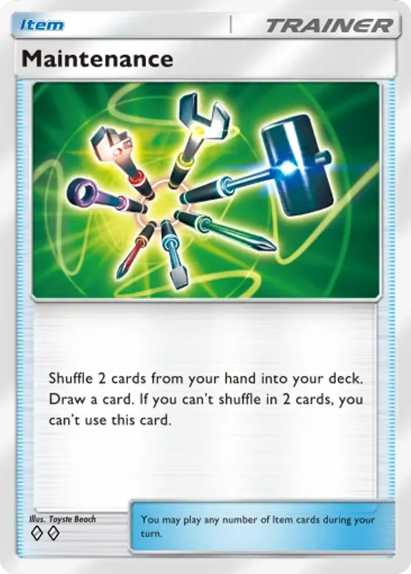 Maintenance card front