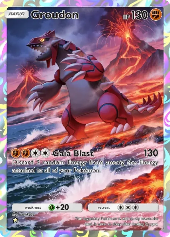 Groudon card front