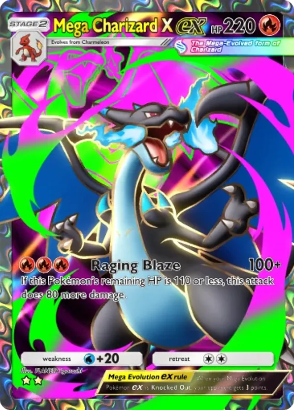 Mega Charizard X ex card front