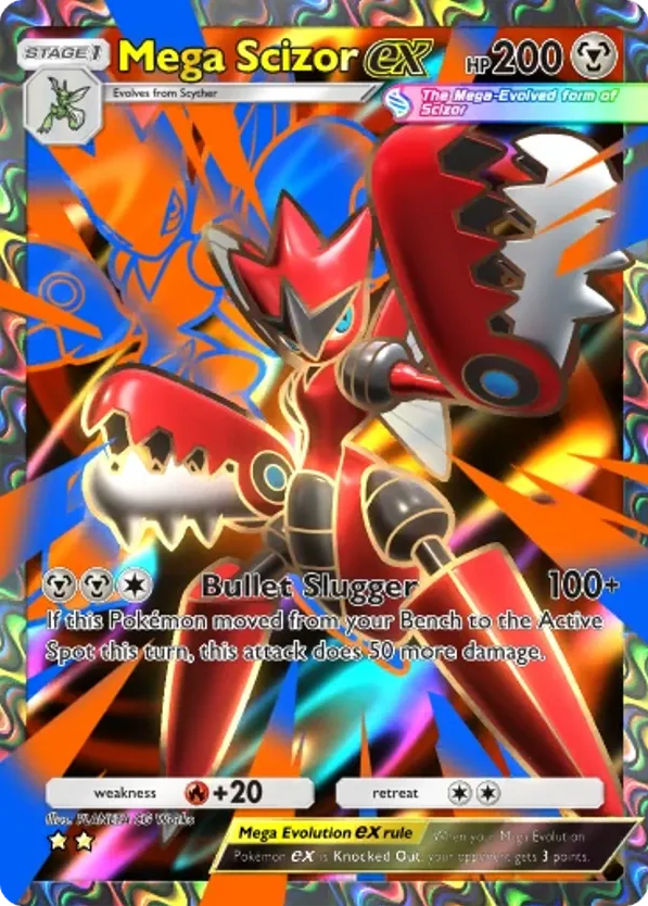 Mega Scizor ex card front