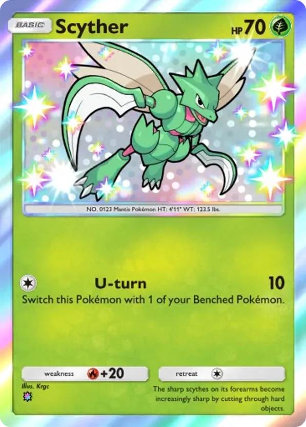 Scyther card front