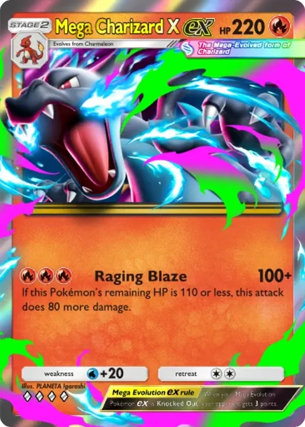 Mega Charizard X ex card front