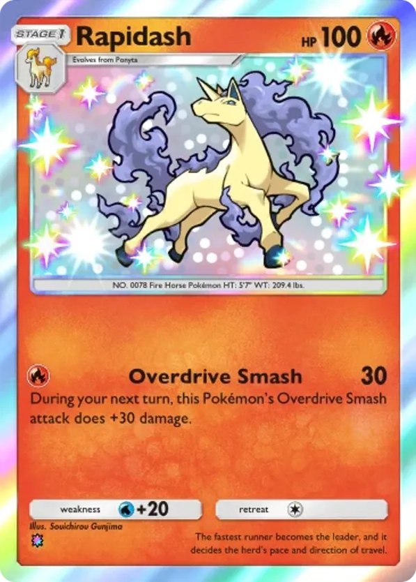 Rapidash card front
