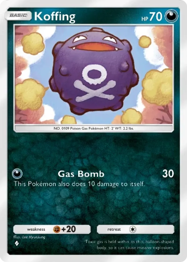 Koffing card front