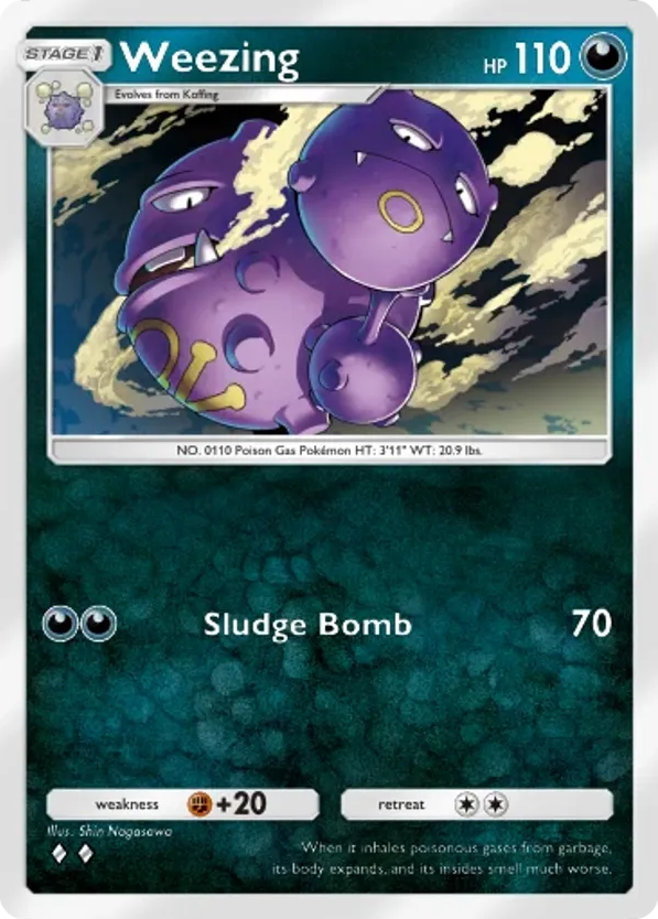 Weezing card front