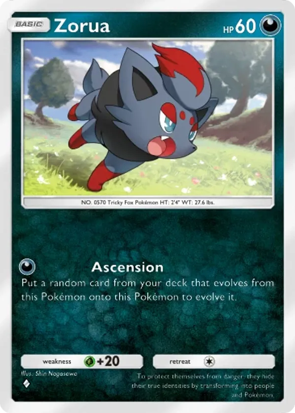 Zorua card front