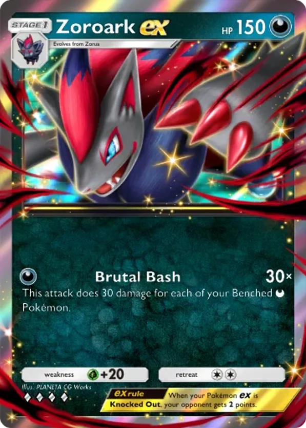 Zoroark ex card front