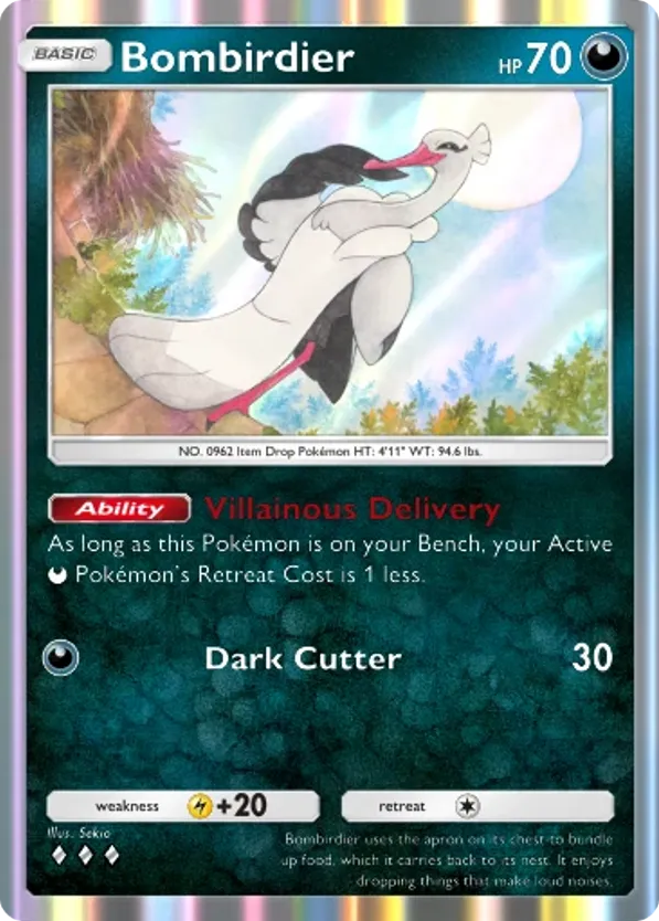Bombirdier card front