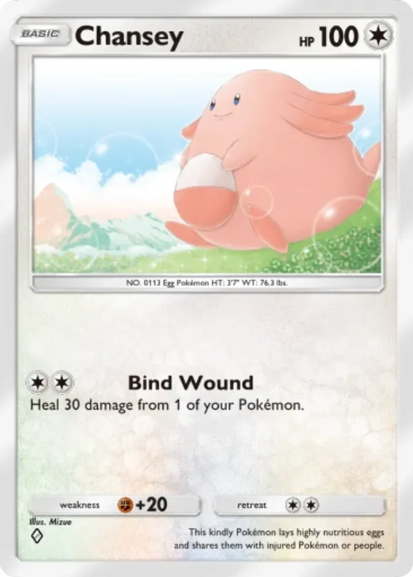 Chansey card front