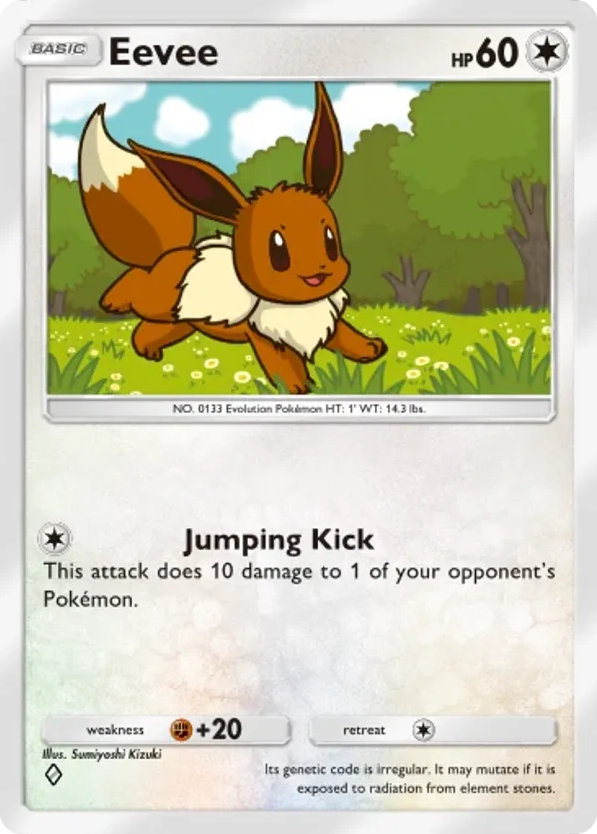 Eevee card front
