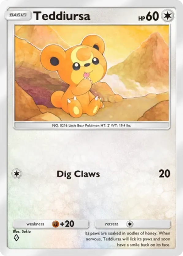 Teddiursa card front