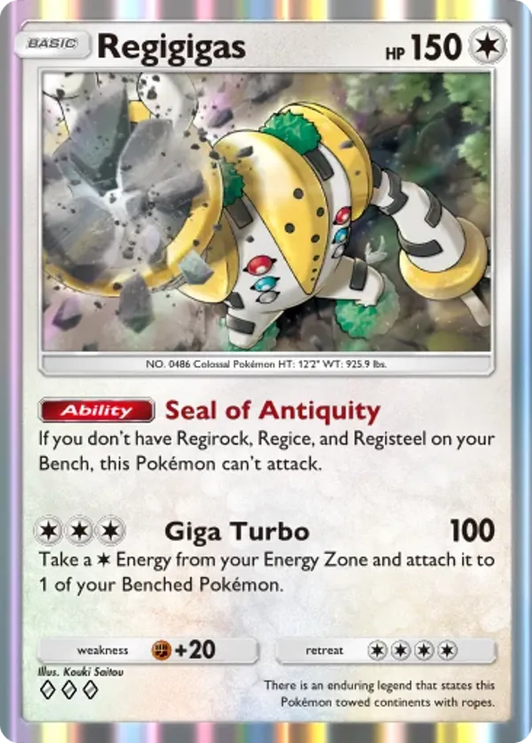 Regigigas card front
