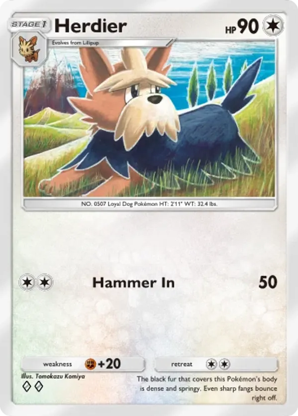 Herdier card front