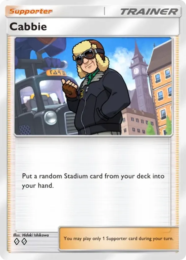 Cabbie card front