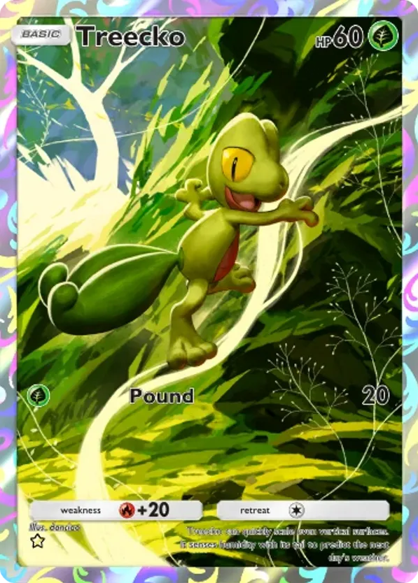 Treecko card front