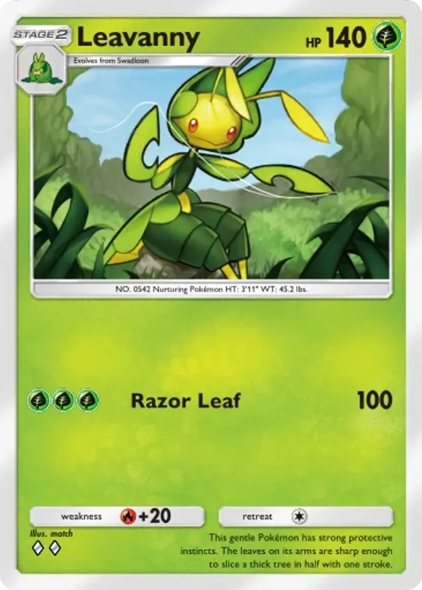 Leavanny card front