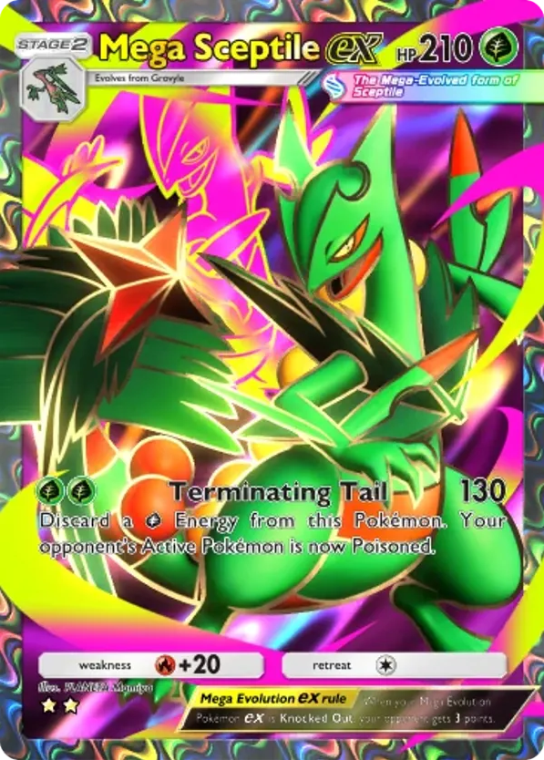 Mega Sceptile ex card front